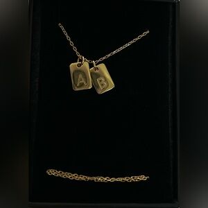 Gold Initial Pendant Necklace